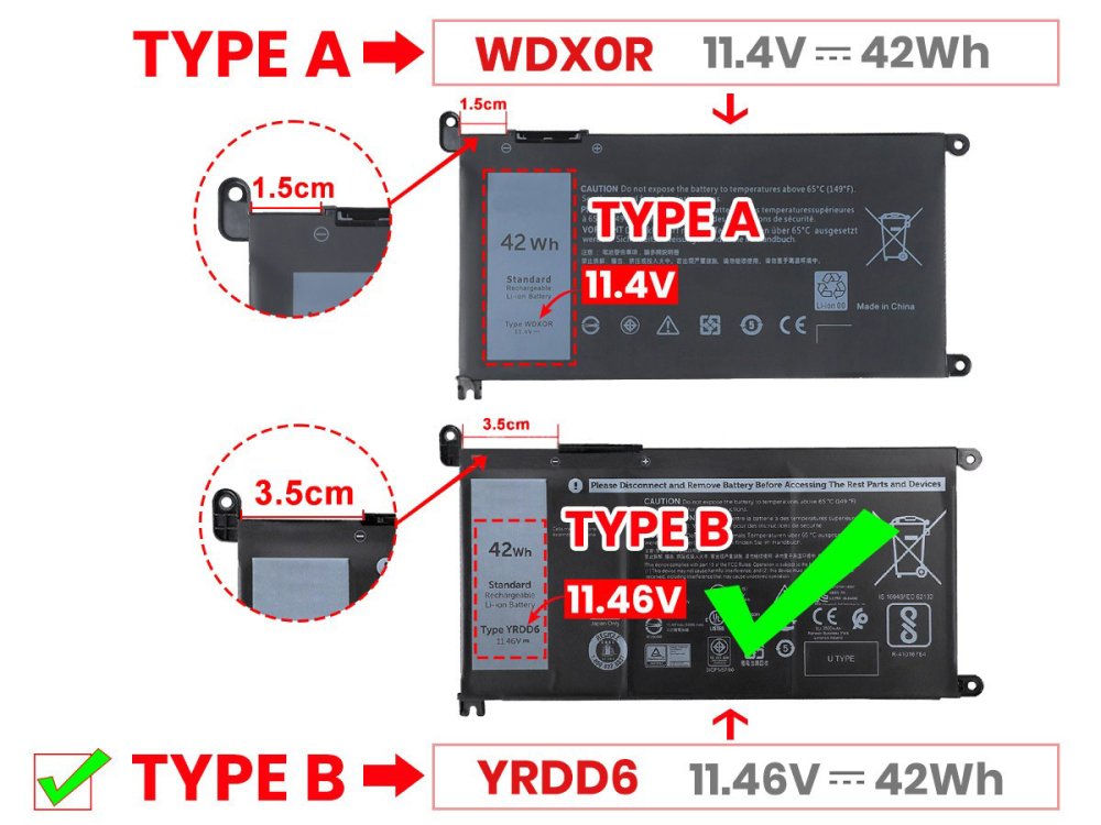 Originale Dell 0VM732 Batteria 42Wh
