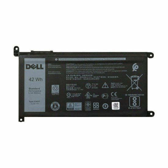 Originale 42Wh Batteria Dell 51KD7 051KD7 FY8XM Y07HK - Clicca l'immagine per chiudere