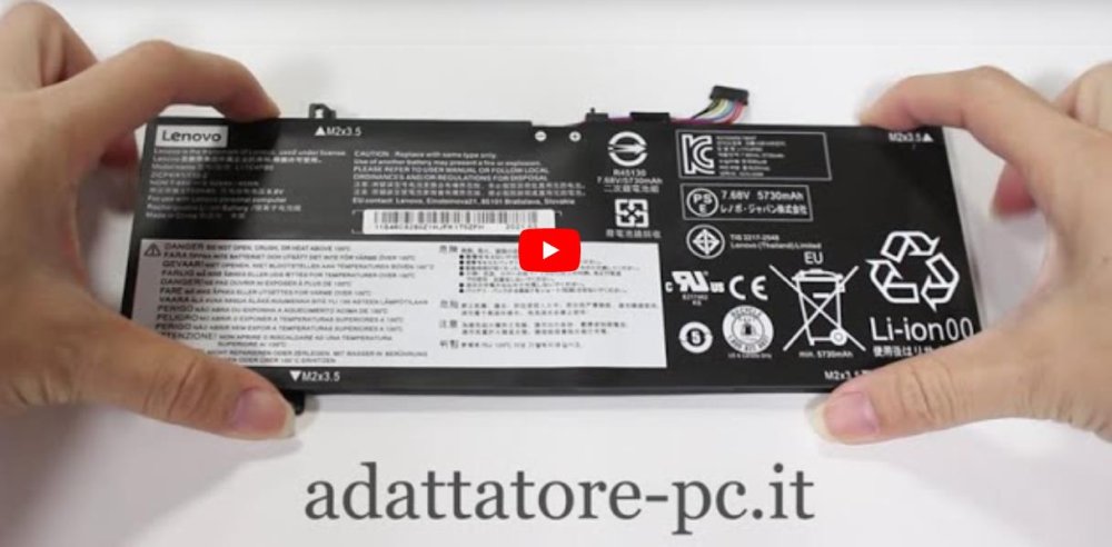 Originale Lenovo Yoga 530-14IKB 81EK00CTGE Batteria 45Wh 5928mAh