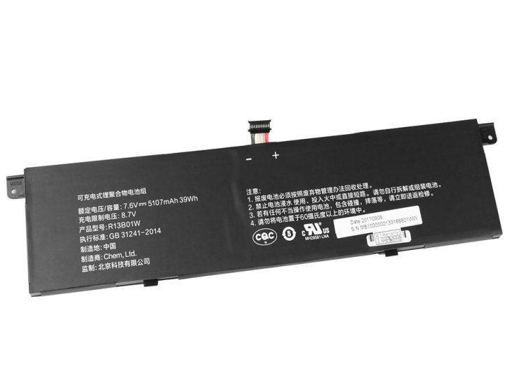 Originale 5107mAh 39Wh Batteria Xiaomi R13B02W - Clicca l'immagine per chiudere