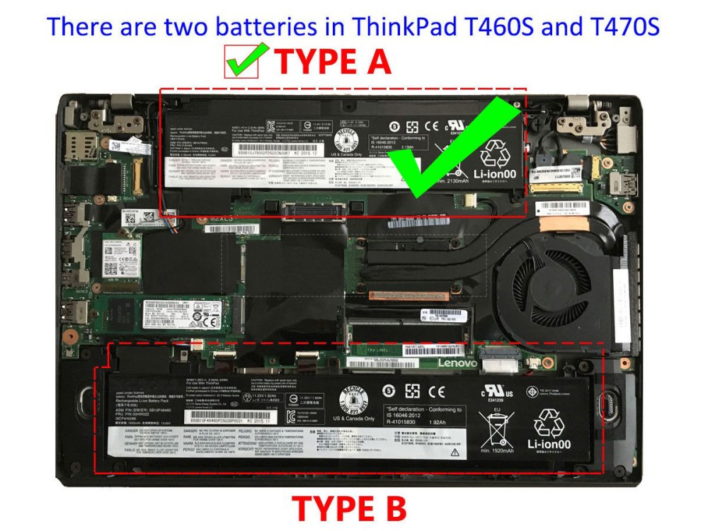 Originale Lenovo 01AV407 Batteria 24Wh 2065mAh 3-Cell