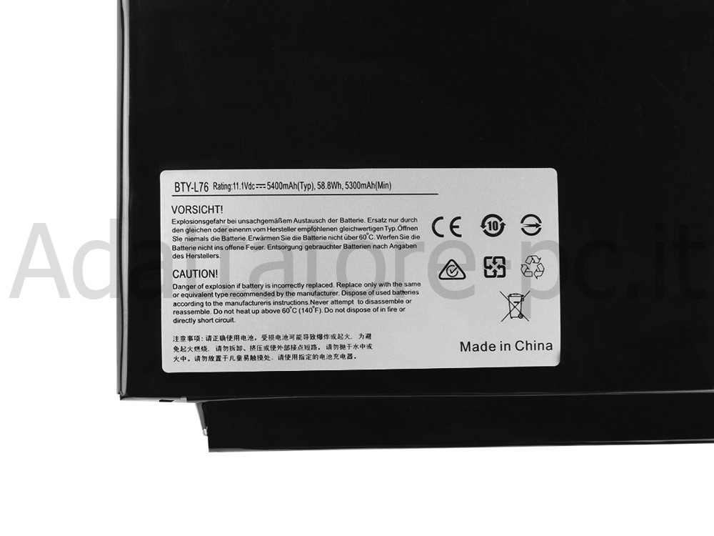 MSI GS70 2QD Stealth GTX 965M Batteria 5400mAh