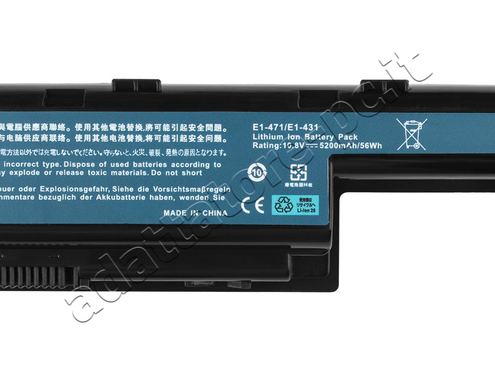 4400mAh Batteria Acer 5742-7120 5742-7458 5742-7551 5742-7620