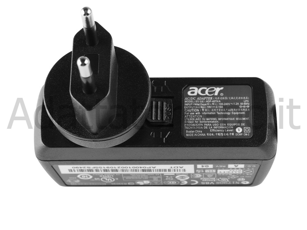 Originale Alimentatore Adattatore Caricabatterie Acer Aspire One 751h-1373 40W