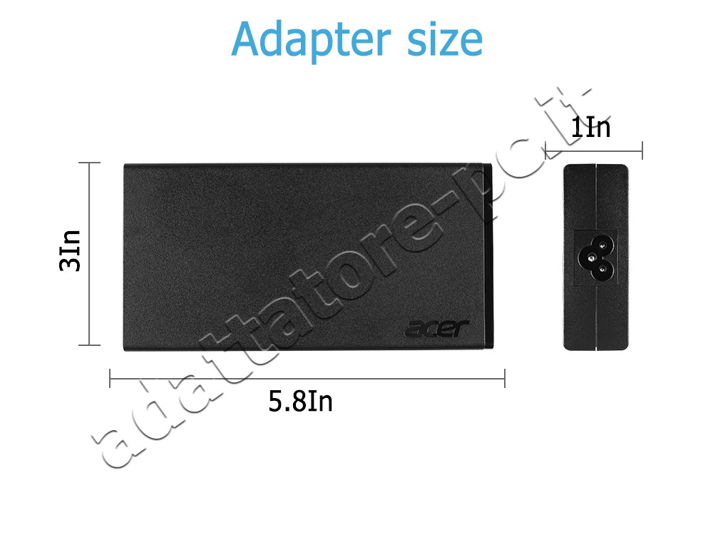 Originale Alimentatore Acer Aspire 7 A715-71G-743K 135W + Cavo Libero
