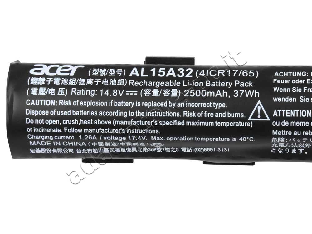 Acer AL15A32 Batteria 37Whr