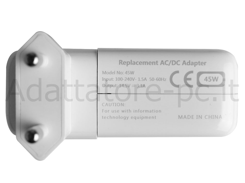 Alimentatore Caricabatterie per Apple MacBook Air MC233E/A 45W
