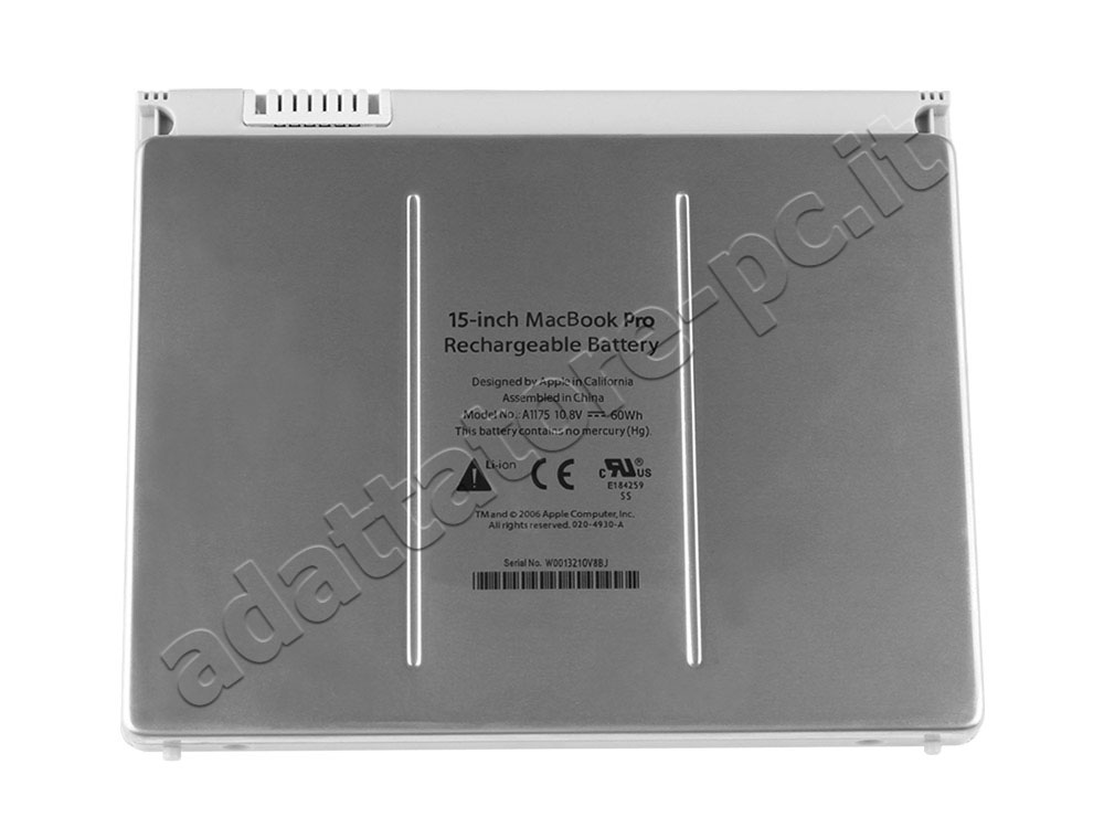 60Wh Batteria Apple MacBook Pro 15 inizio 2008