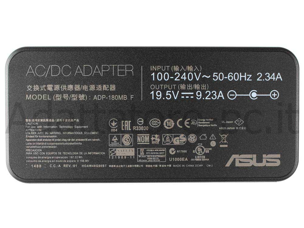 Alimentatore Adattatore Asus G752VL-BHI7N32 G752VL-T0001H 180W