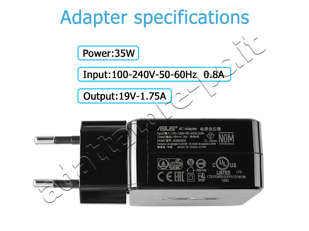 Originale Alimentatore Adattatore Asus AD890026 33W