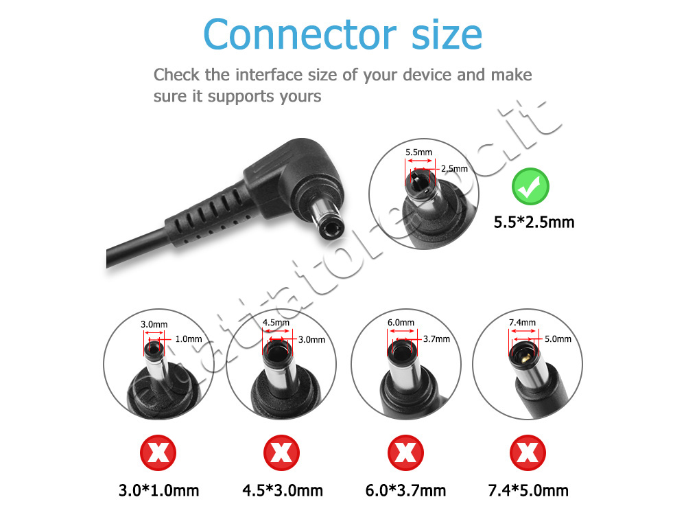 Alimentatore Adattatore Caricabatterie Asus Eee Box EB1501P 90W