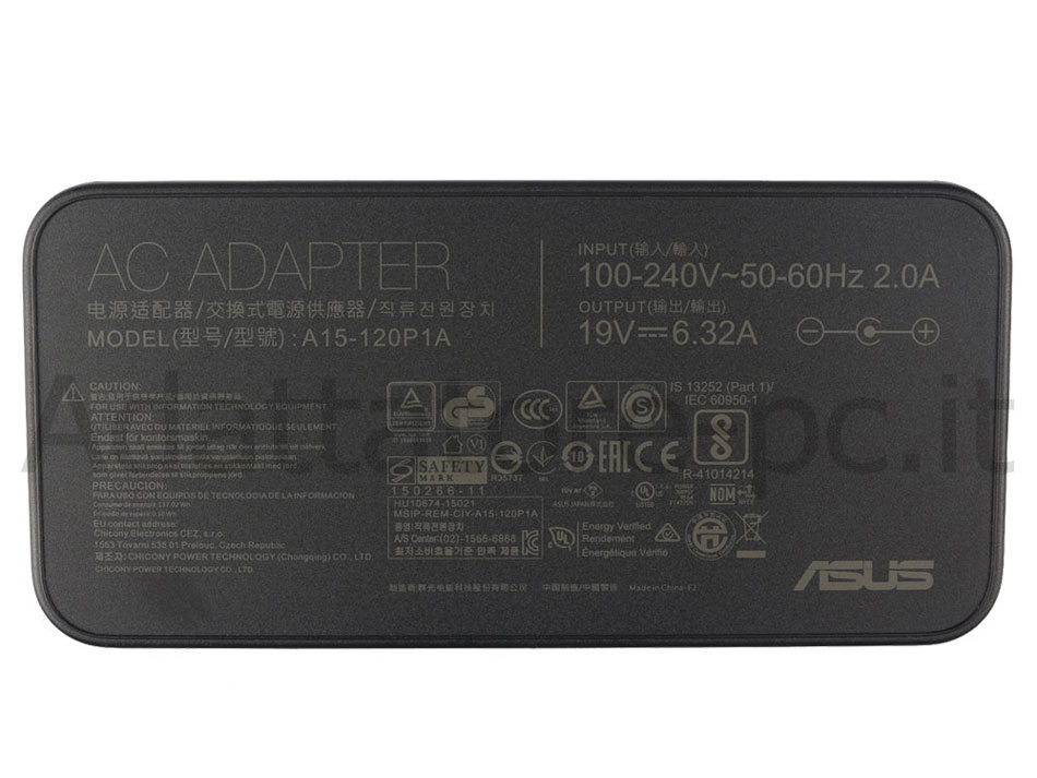 Originale 120W Asus A15-120P1A 5.5mm*2.5mm Alimentatore + Cavo