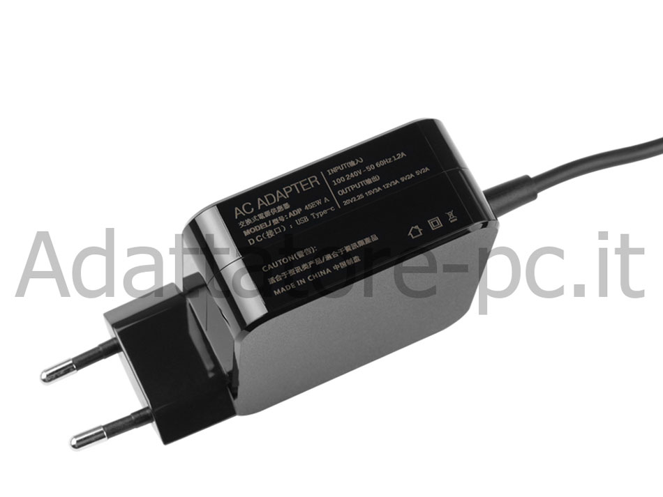 45W USB-C Dell XPS 13 9360-3714 9360-3721 Alimentatore Adattatore