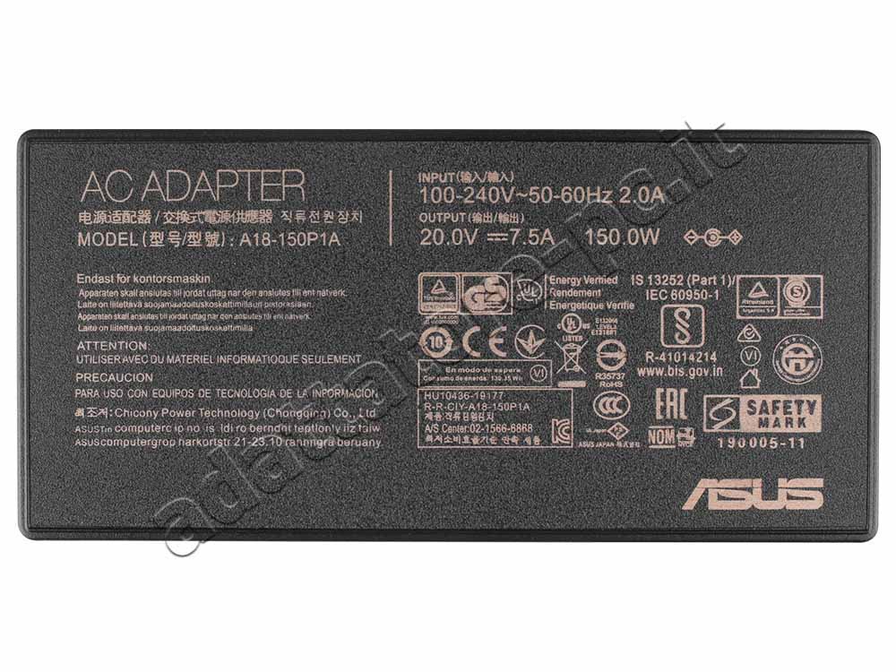 Originale 150W Asus AP.15001.001 ADP-150NB D ADP-150CB Alimentatore Adattatore + Cavo