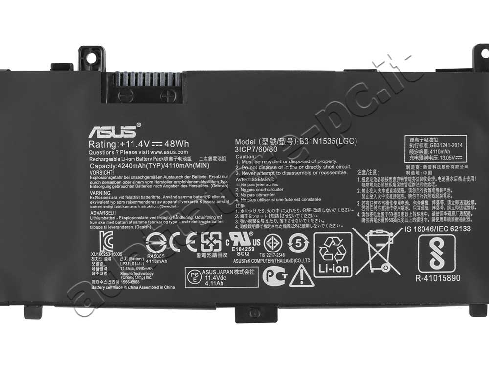 Originale Asus UX310UF Batteria 48Wh 4110mAh
