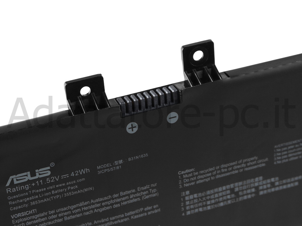 Originale Asus VivoBook Pro 17 N705FD Batteria 42Wh 3650mAh 3-Cell