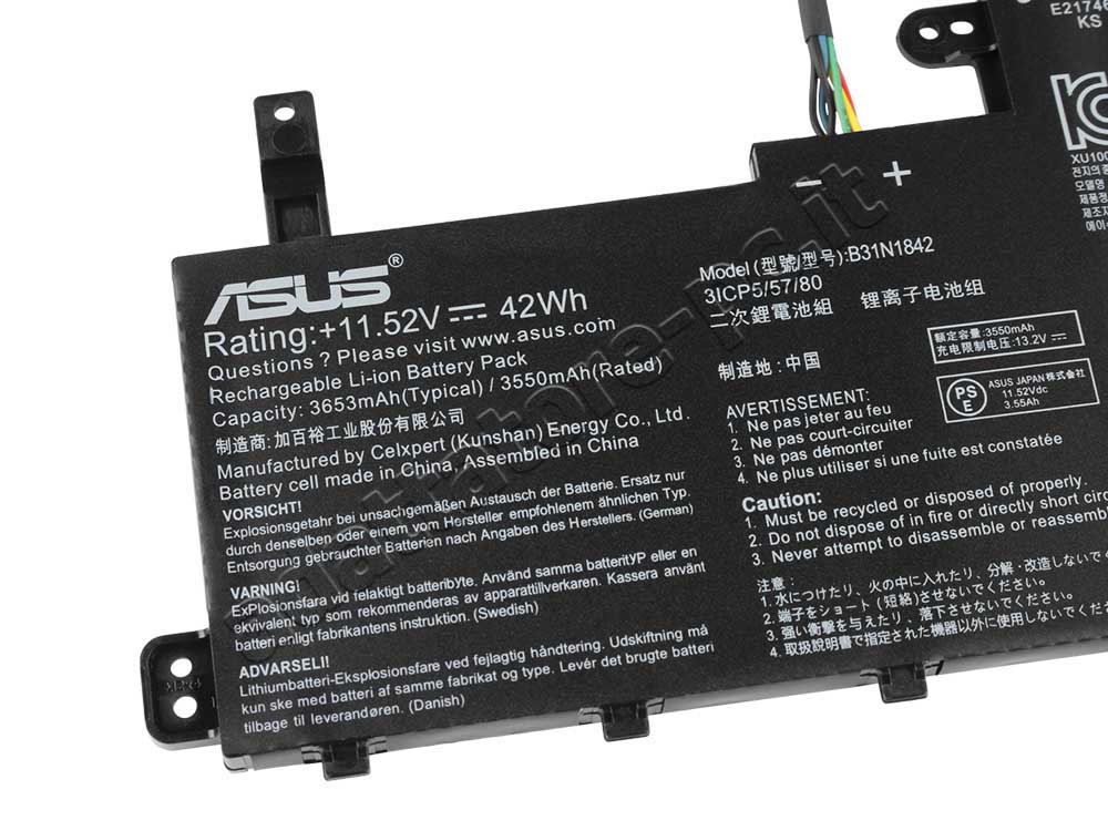 Originale 3645mAh 42Wh 3-Cell Asus VivoBook S15 S531FA-EJ003T Batteria