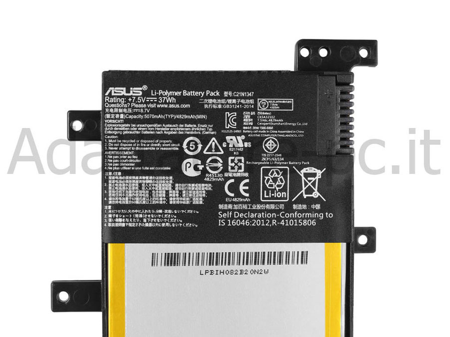Asus A555LD-XO428H A555LD-XX032H Batteria 37Whr