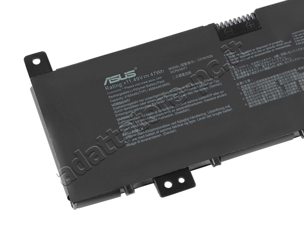 Originale 4165mAh 47Wh 3-Cell Asus VivoBook Pro 15 N580GD Batteria