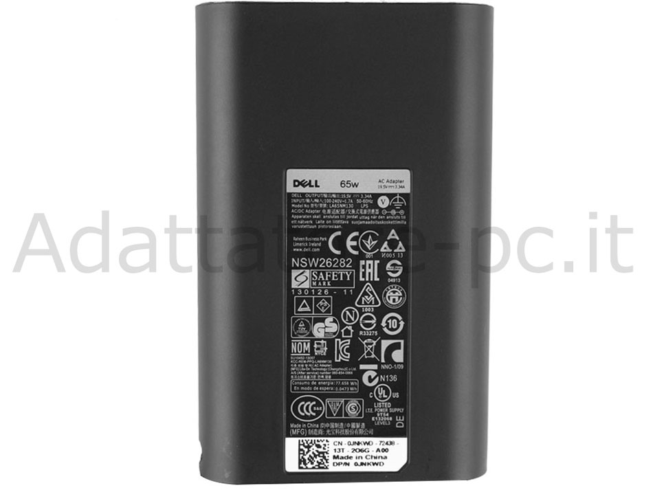 Alimentatore Adattatore Caricabatterie Dell Inspiron 15 3000 P40F 65W