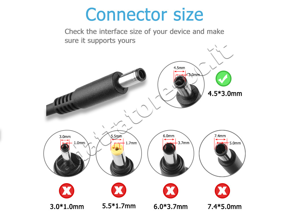 Originale Alimentatore Adattatore Dell Inspiron 15 5570 45W + Cavo