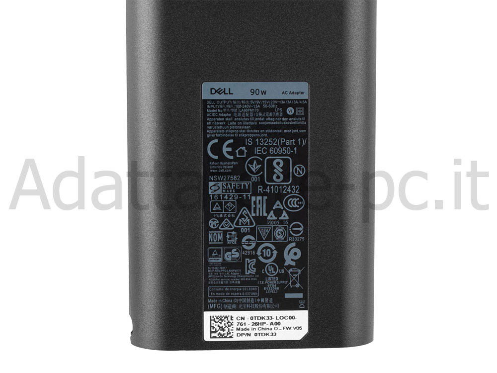 90W USB-C Wacom ADP-100PB B Alimentatore Adattatore + Cavo