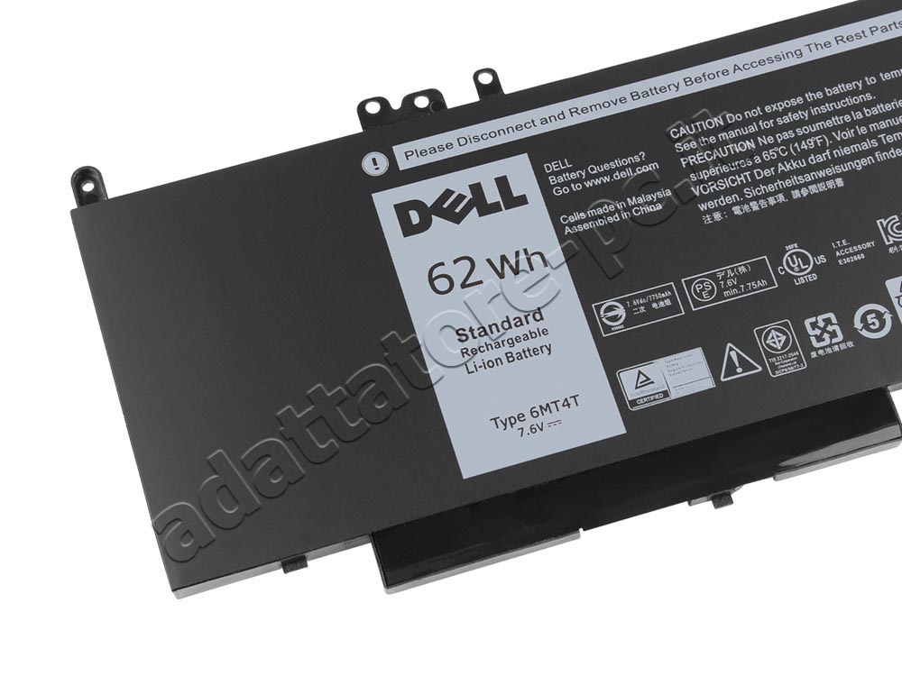 Originale 62Wh Batteria Dell Latitude E5570 P48F001