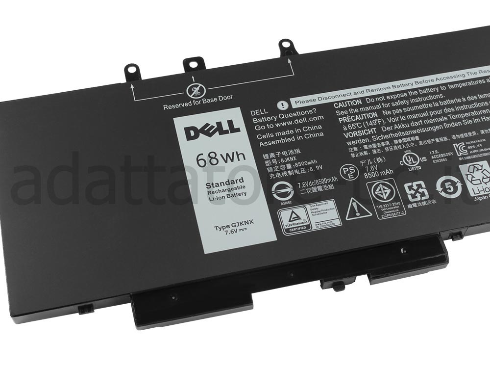 Originale 8500mAh 68Wh Batteria Dell Latitude 15 5580 P60F001