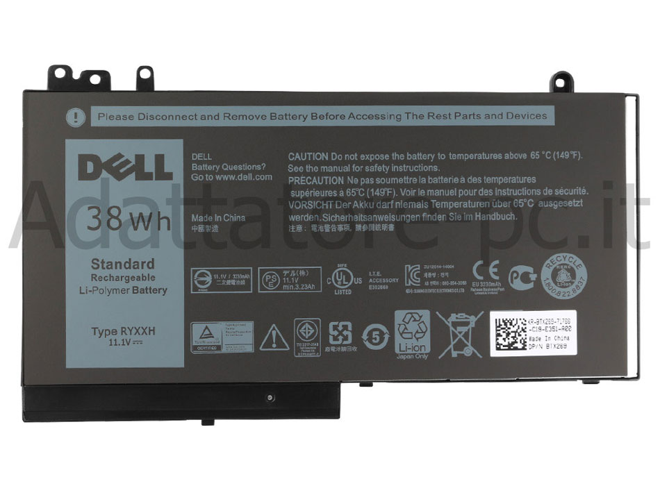 Originale 38Wh Batteria Dell Latitude 14 E5450 P48G001