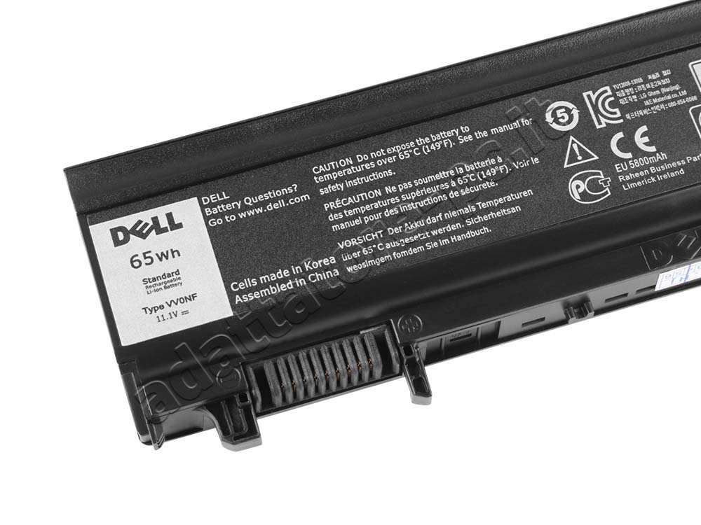 Originale 5800mAh 65Wh 6 Cell Batteria Dell N5YH9 NVWGM 0K8HC