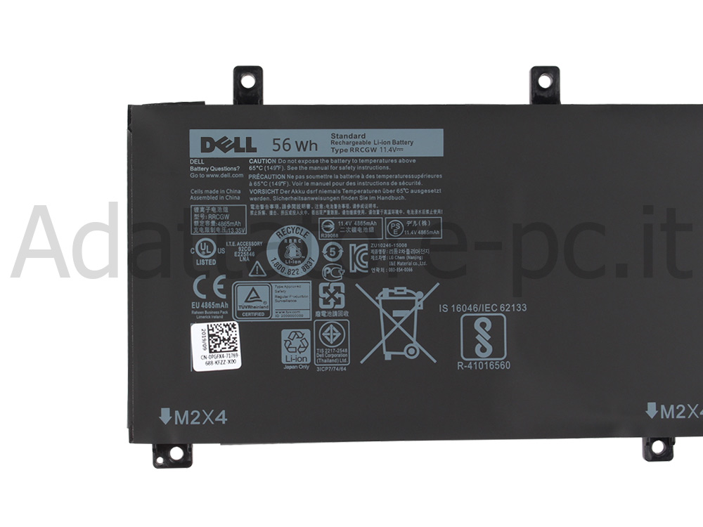 Originale Dell 05041C D1828 KHCK5 Batteria 56Wh