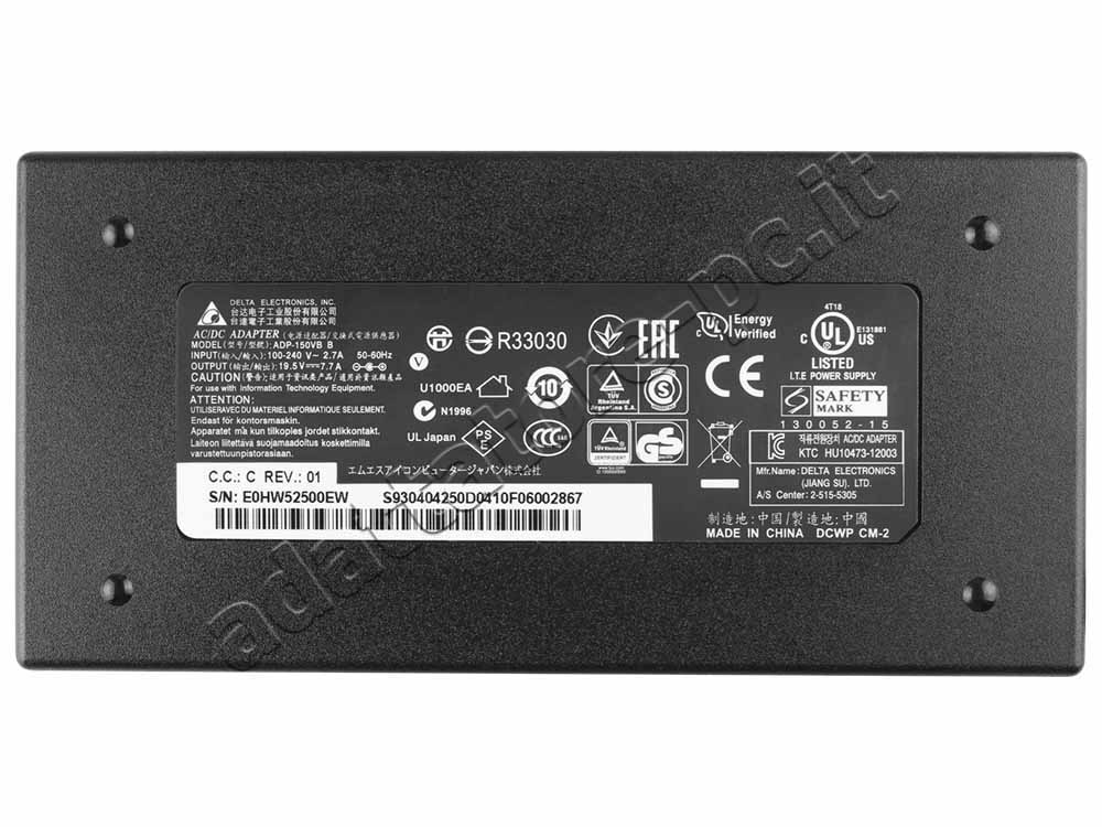 Originale 150W MSI GP62MVRX Leopard Pro-661 Alimentatore + Cavo