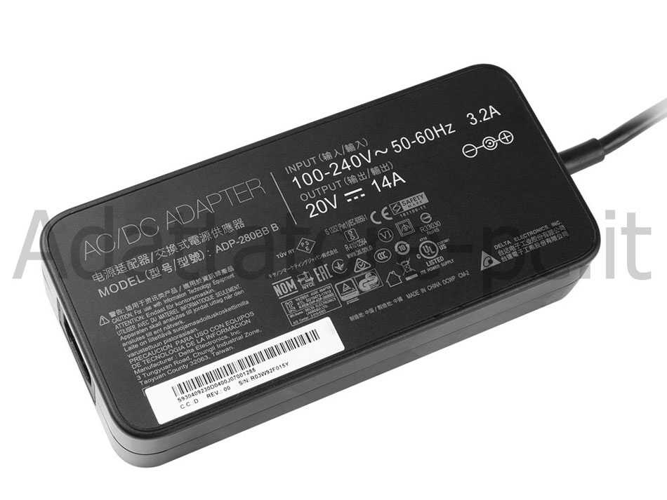 Originale MSI GE63 Raider RGB 8SG-024IT Alimentatore Adattatore 280W