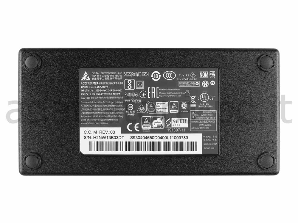 180W MSI Katana GF66 12UD-042UK Alimentatore Adattatore + Cavo