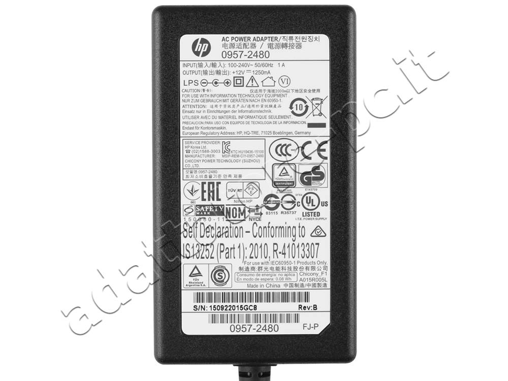 Originale Alimentatore Adattatore HP Scanjet G3110 G3110A 15W