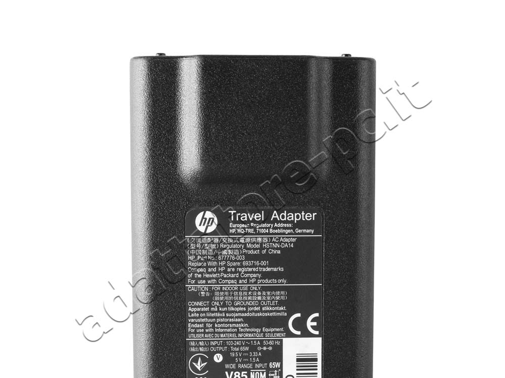 Originale Alimentatore Adattatore HP 574487-001 65W + Cavo Libero