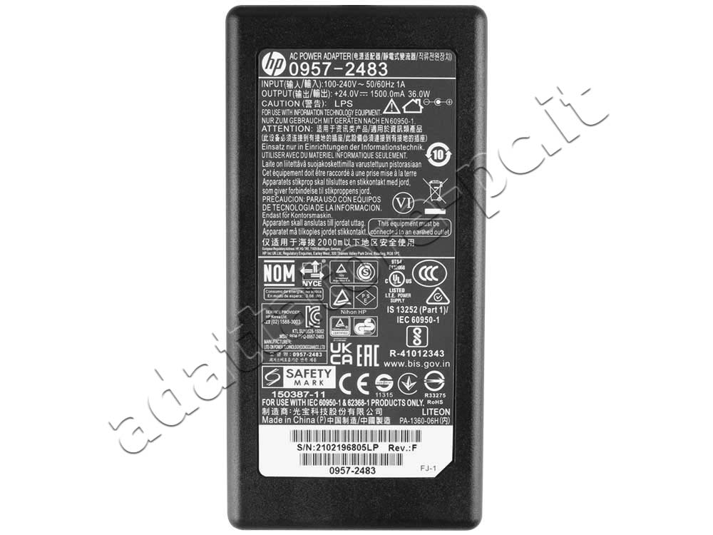 Originale Alimentatore Adattatore HP Scanjet G4010 G4050 36W