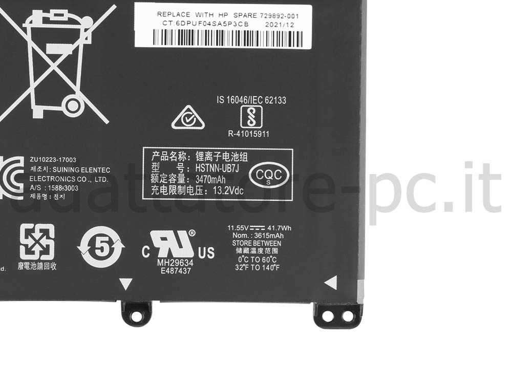 Originale 3630mAh 41.9Wh Batteria HP Pavilion 15-cc009nl