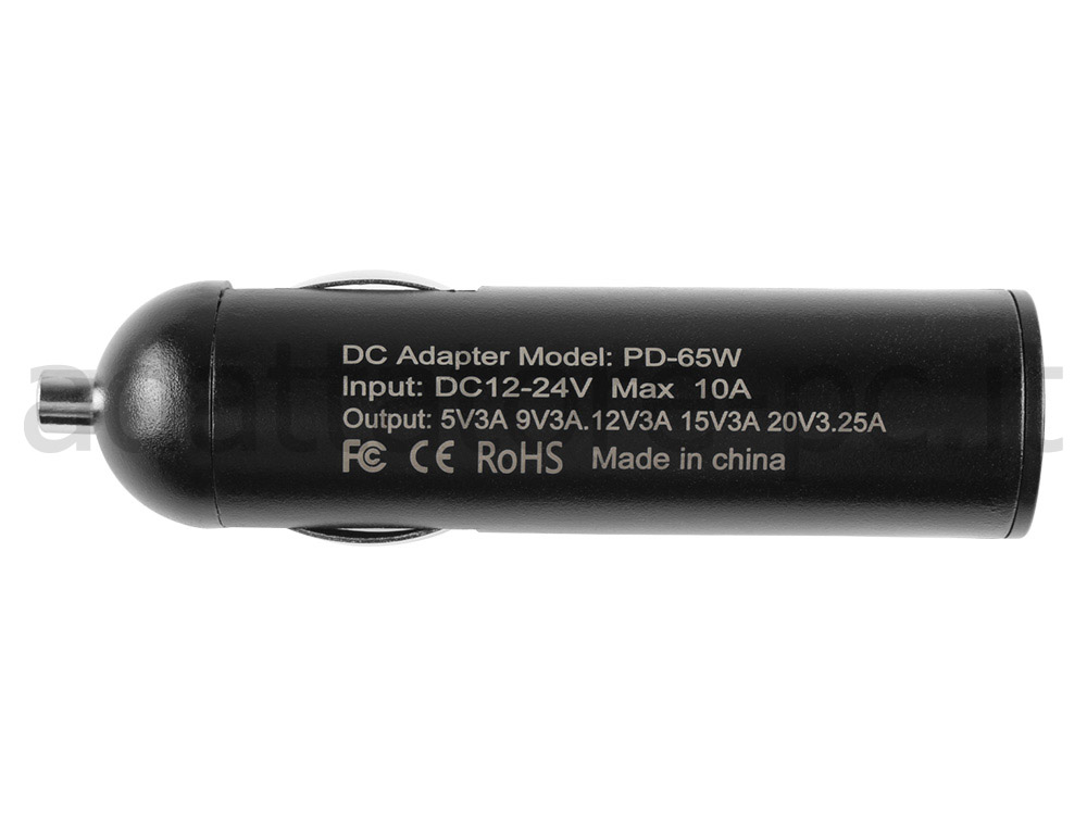 65W Type-C/USB-C Acer Aspire 5 A517-58GM-58DM A517-58GM-58G4 Caricatore da auto per laptop