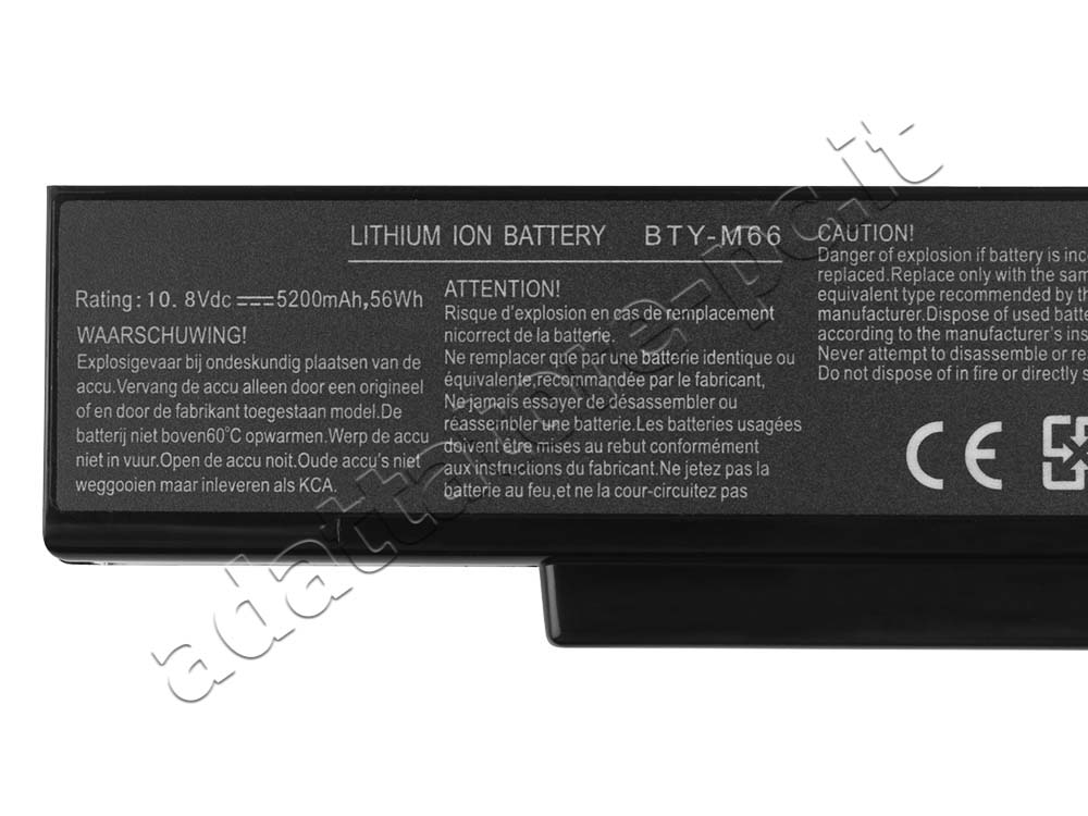 Originale 4800mAh Batteria MSI GT628NR
