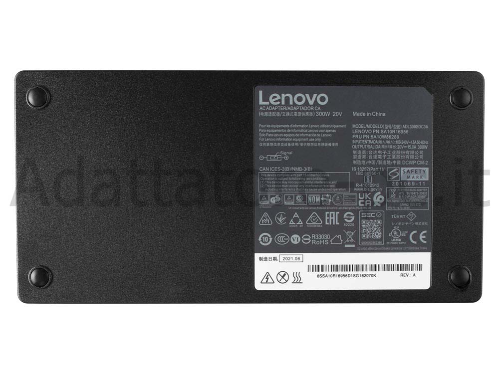 Originale 300W Lenovo Legion Pro 5 16IRX9 83DF00BFIX Alimentatore Adattatore + Cavo
