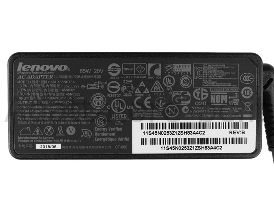 Originale Alimentatore Adattatore Lenovo V330-15IKB 81AX 65W + Cavo