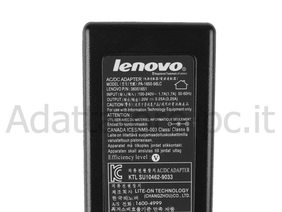 Originale Alimentatore Adattatore Caricabatterie Lenovo C325 3095-6BU 65W