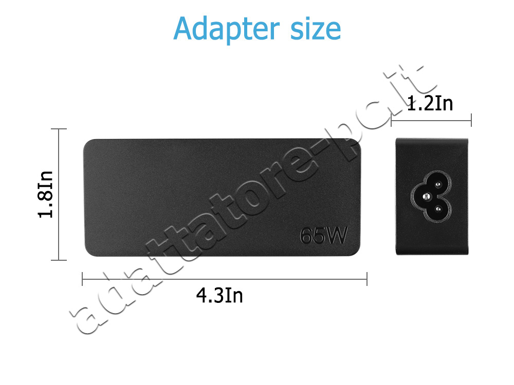 Adattatore Samsung XE521QAB-K01US XE525QBB-K01US 65W USB-C