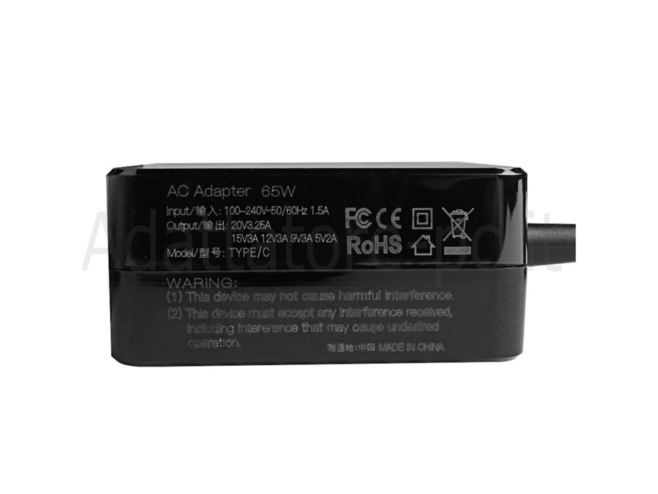 Adattatore Samsung XE521QAB-K01US XE525QBB-K01US 65W USB-C