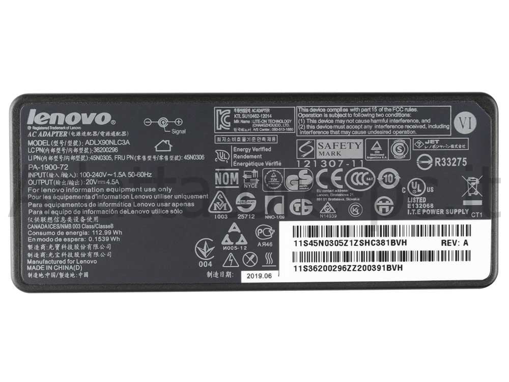 Originale Alimentatore Adattatore Caricabatterie Lenovo ThinkPad R61e 8928 90W