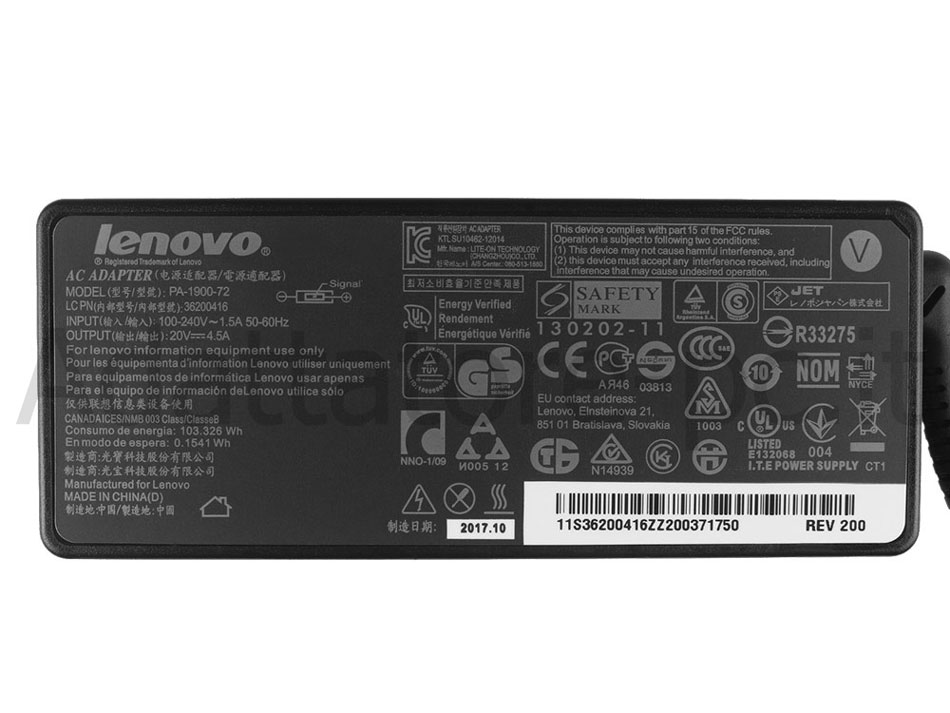 Originale Alimentatore Lenovo Thinkpad L440 20AS000USG 90W + Cavo