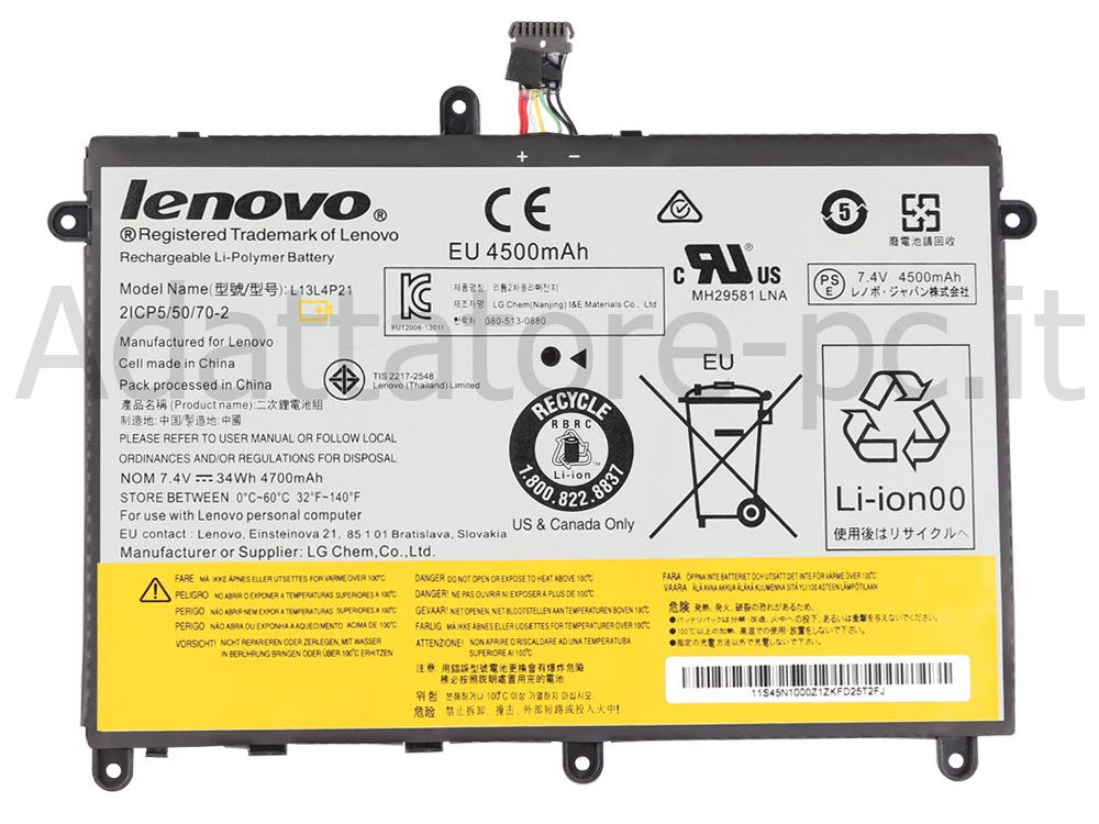 Batteria Lenovo Yoga 2 11 80CX59429908 34Whr