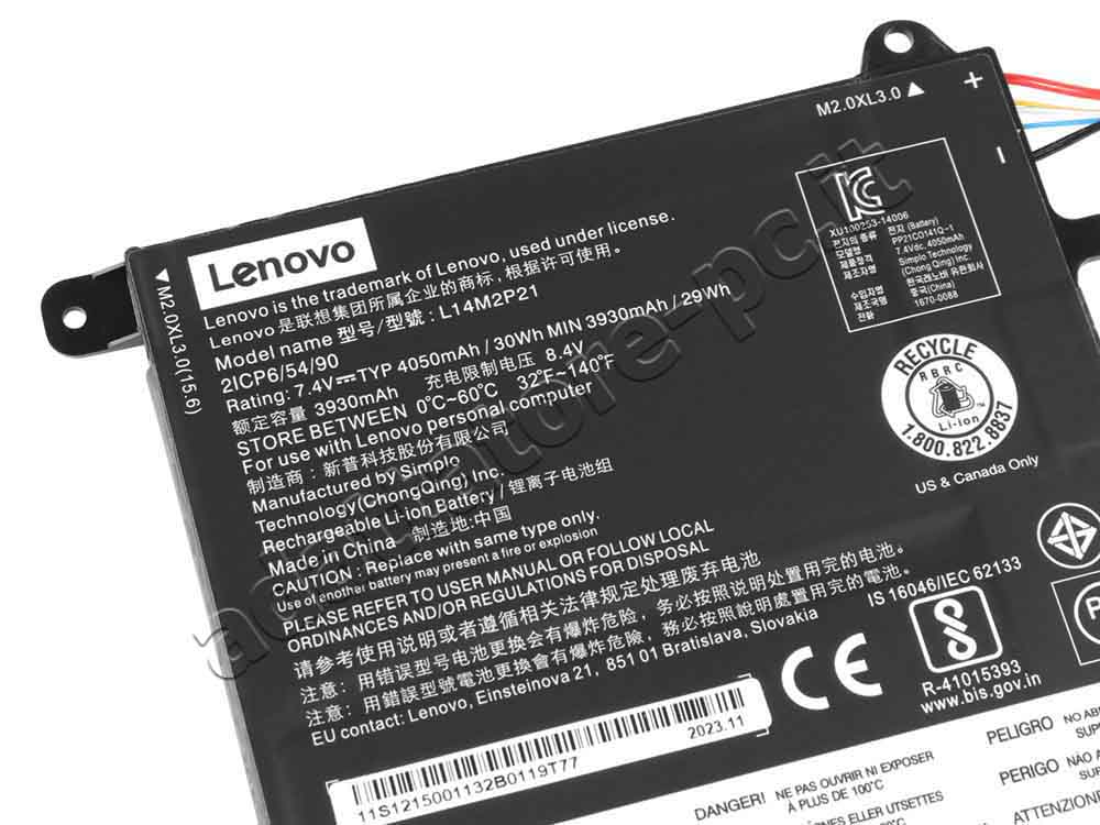 Originale 4050mAh 30Wh 2-Cell Lenovo Ideapad 330S-15ARR 81FB003KUK Batteria