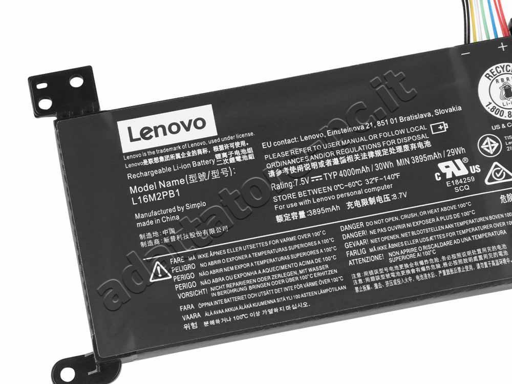 Originale 30Wh 4030mAh 2 Cell Batteria Lenovo IdeaPad 320-15IKB 80YE